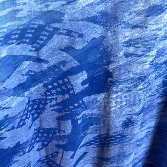 The North Face Blue Burnout Abstract Long Sleeve Pull On Tee / T Shirt Top. - Picture 6 of 12